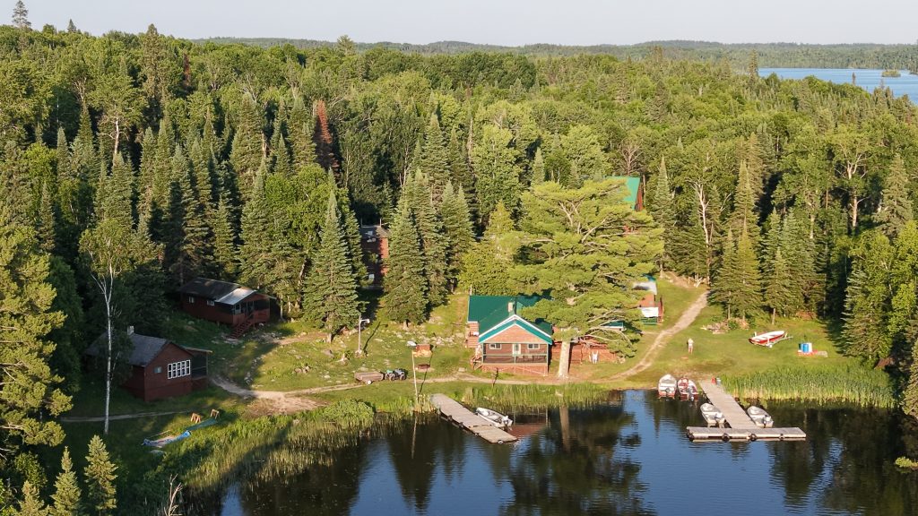 Aerial view of Slippery Winds Wilderness Resort