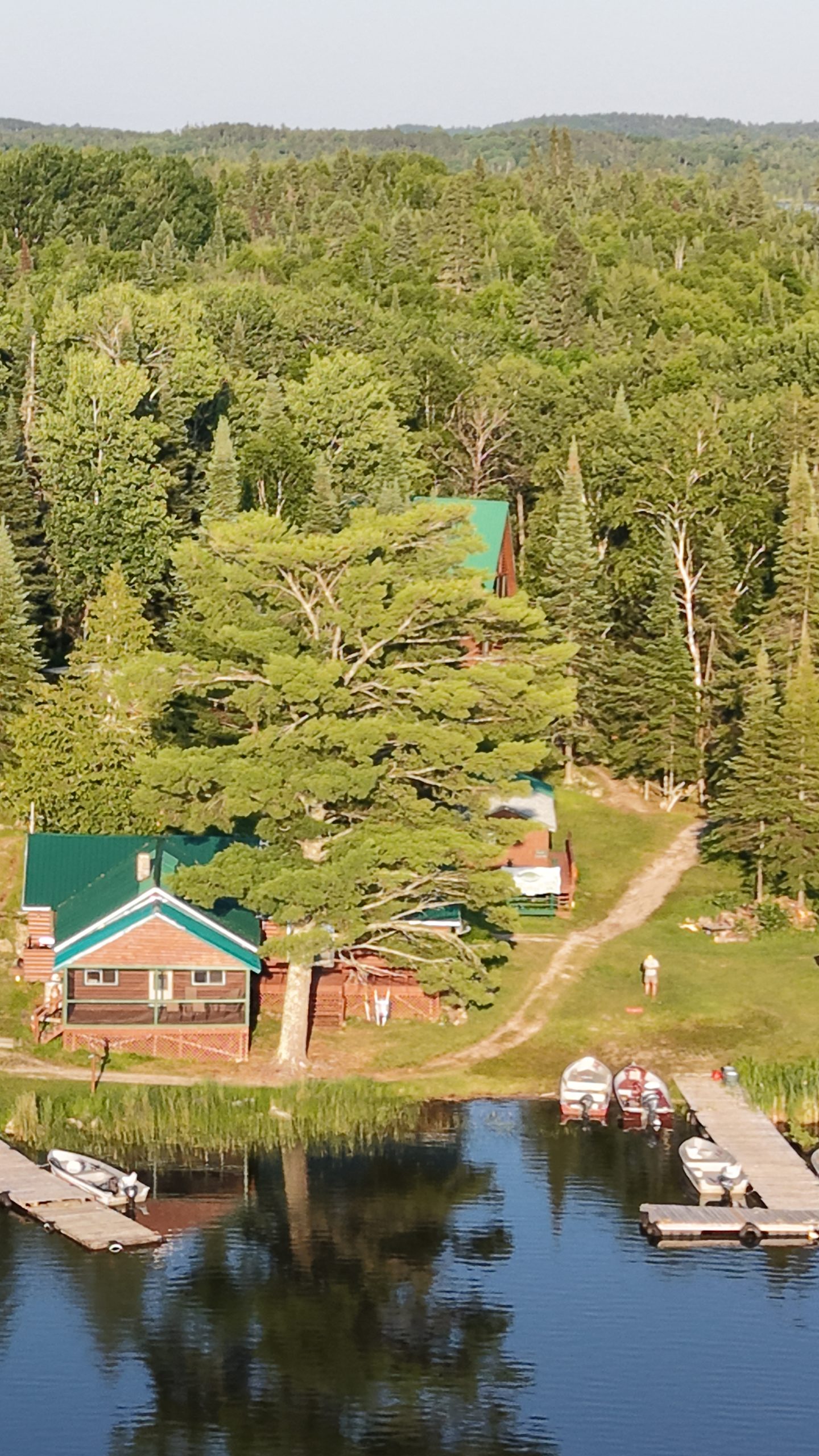 Aerial view of Slippery Winds Lodge